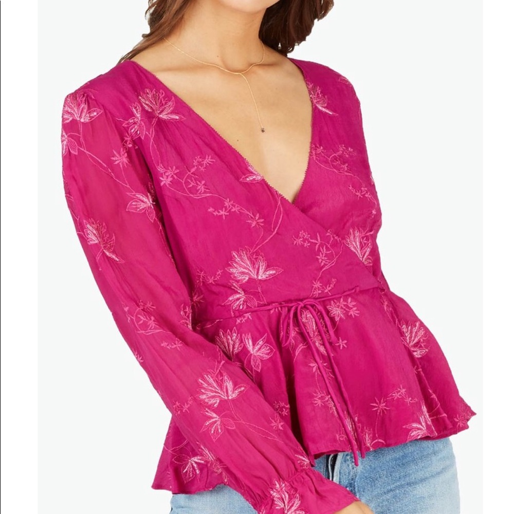 Cleobella CHARMER BLOUSE FUCHSIA Brand New